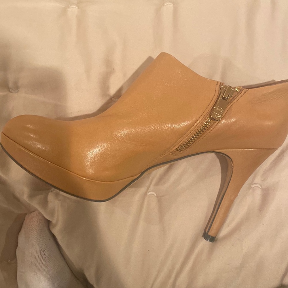 Vince Camuto beige leather booties